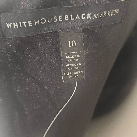 White House Black Market Blk/Wht Sequin Shift Dress, NWT, Adj. Straps,Size 10 - Picture 6 of 10
